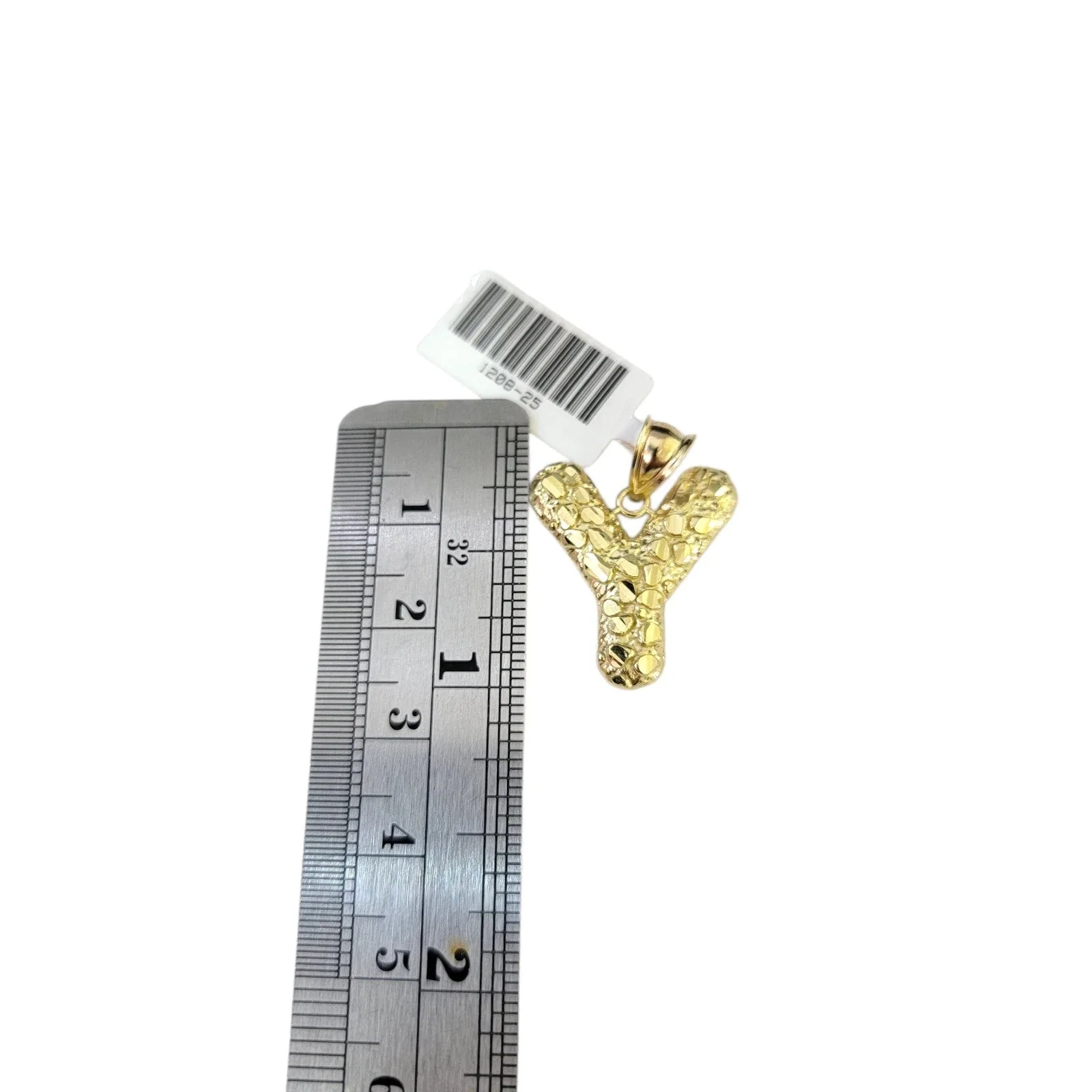 Real Gold 10k Miami Cuban Link 2.5mm Chain Y Initial Charm Necklace Pendant SET - Image 3