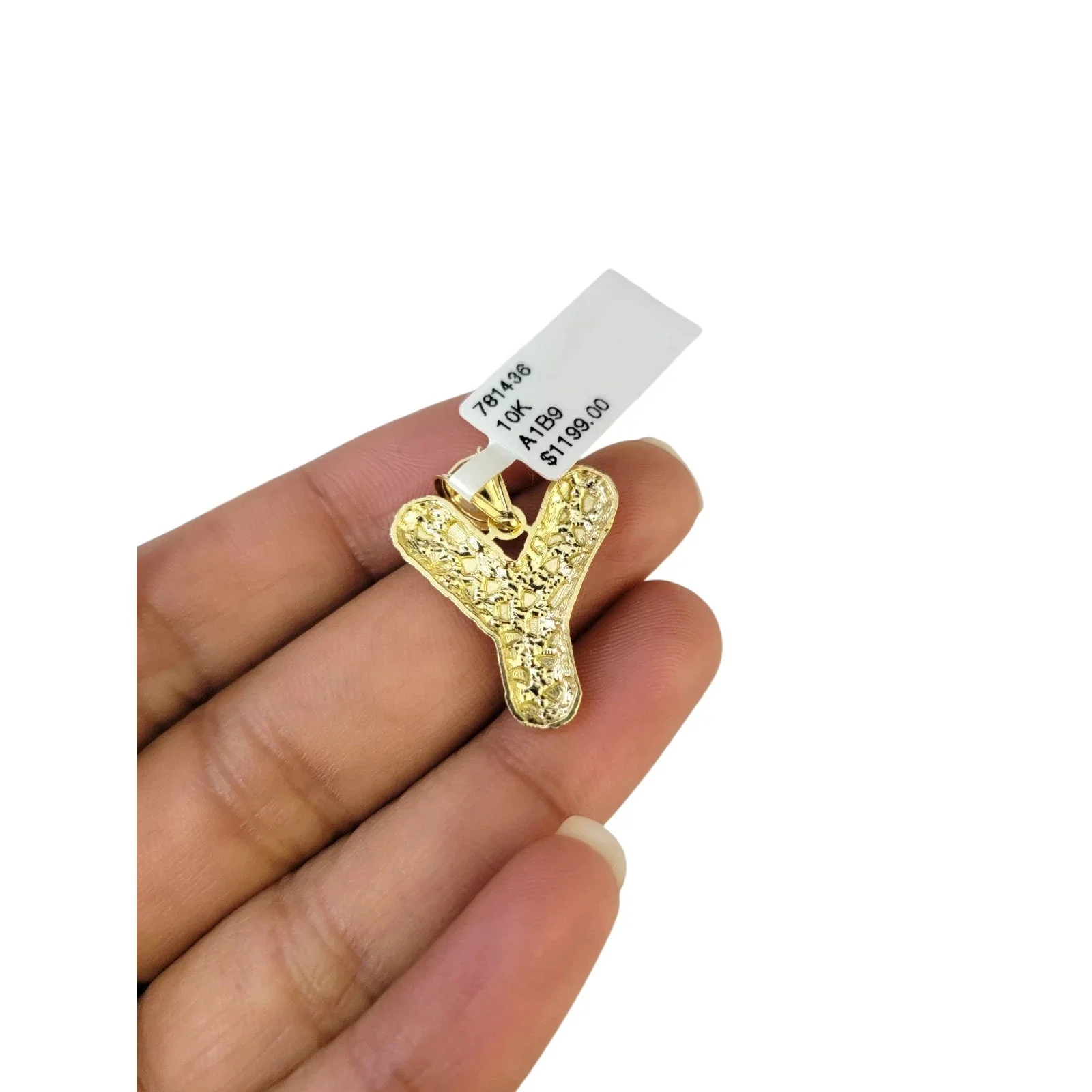 Real Gold 10k Miami Cuban Link 2.5mm Chain Y Initial Charm Necklace Pendant SET - Image 7