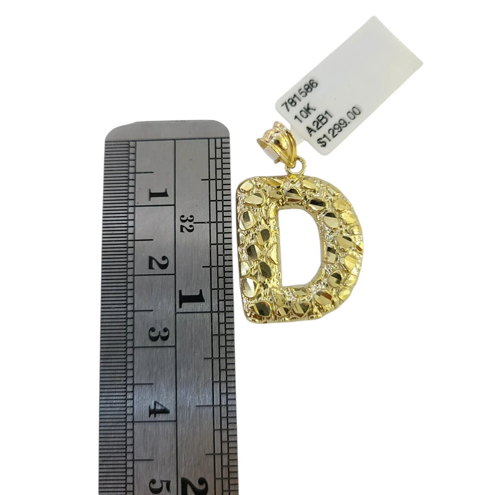 Real Gold 10k Miami Cuban Link Chain 2.5mm Pendant SET D Initial Charm Necklace - Image 2