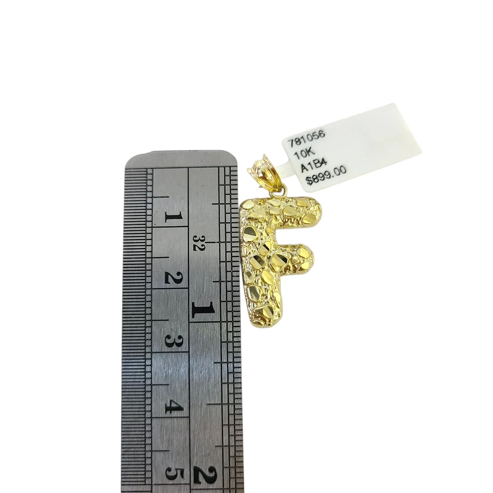 Real Gold 10k Miami Cuban Link Chain F Initial Charm 2.5mm Pendant SET Necklace - Image 6