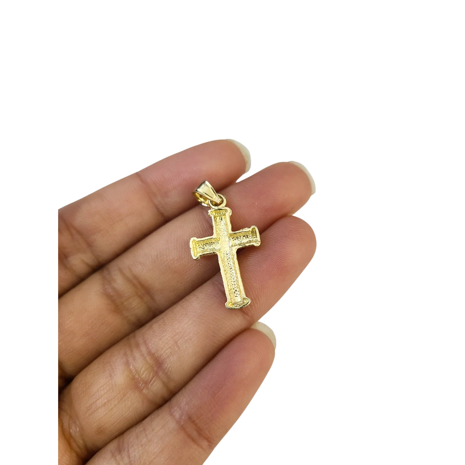 Real Gold 10k Rope Chain Cross Charm Necklace Pendant Set 2mm 16"-26" Gold - Image 8
