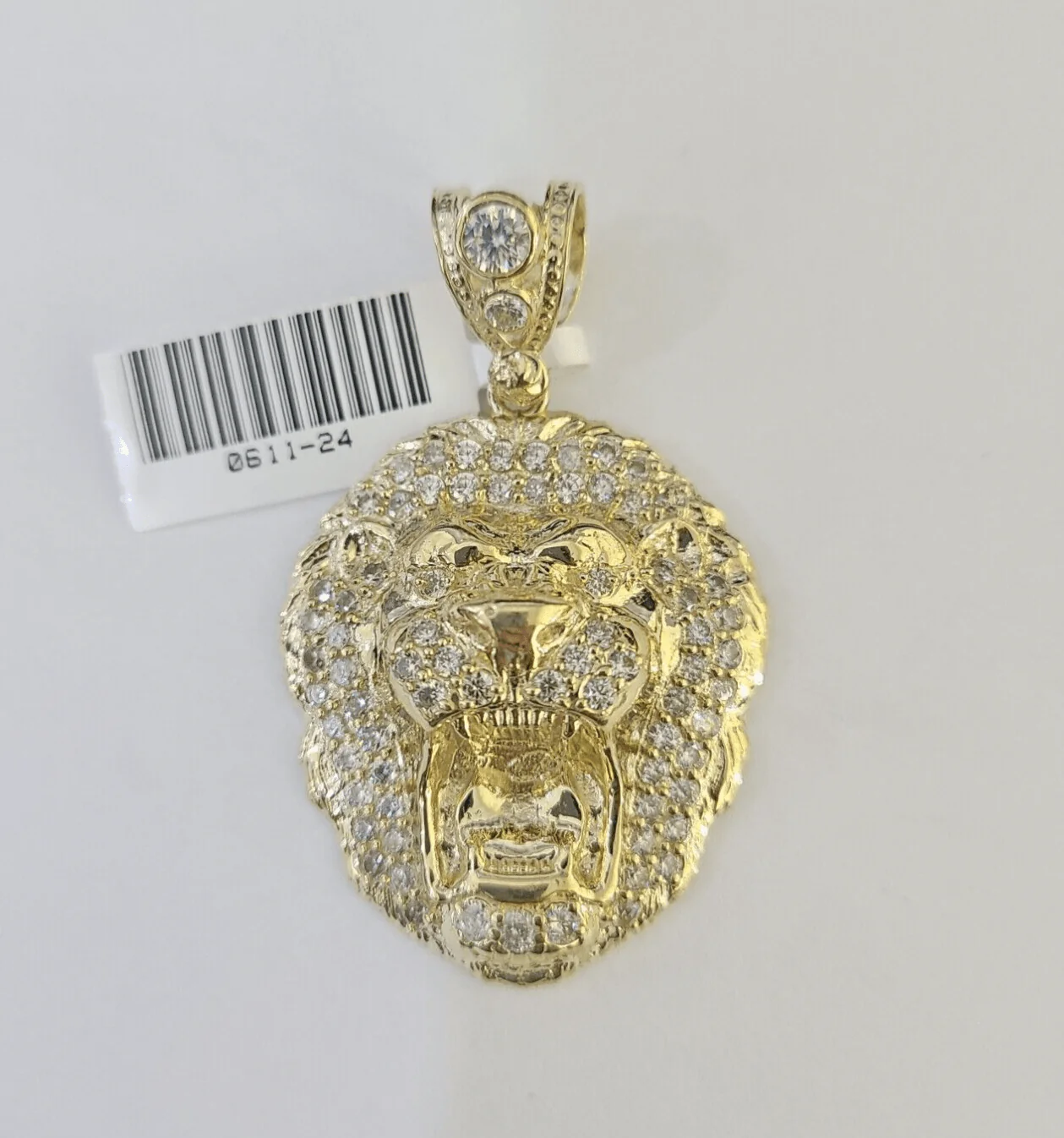 Real 10k Gold Roaring Lion Head Charm Pendant 10kt Yellow Gold For Men's - Image 3