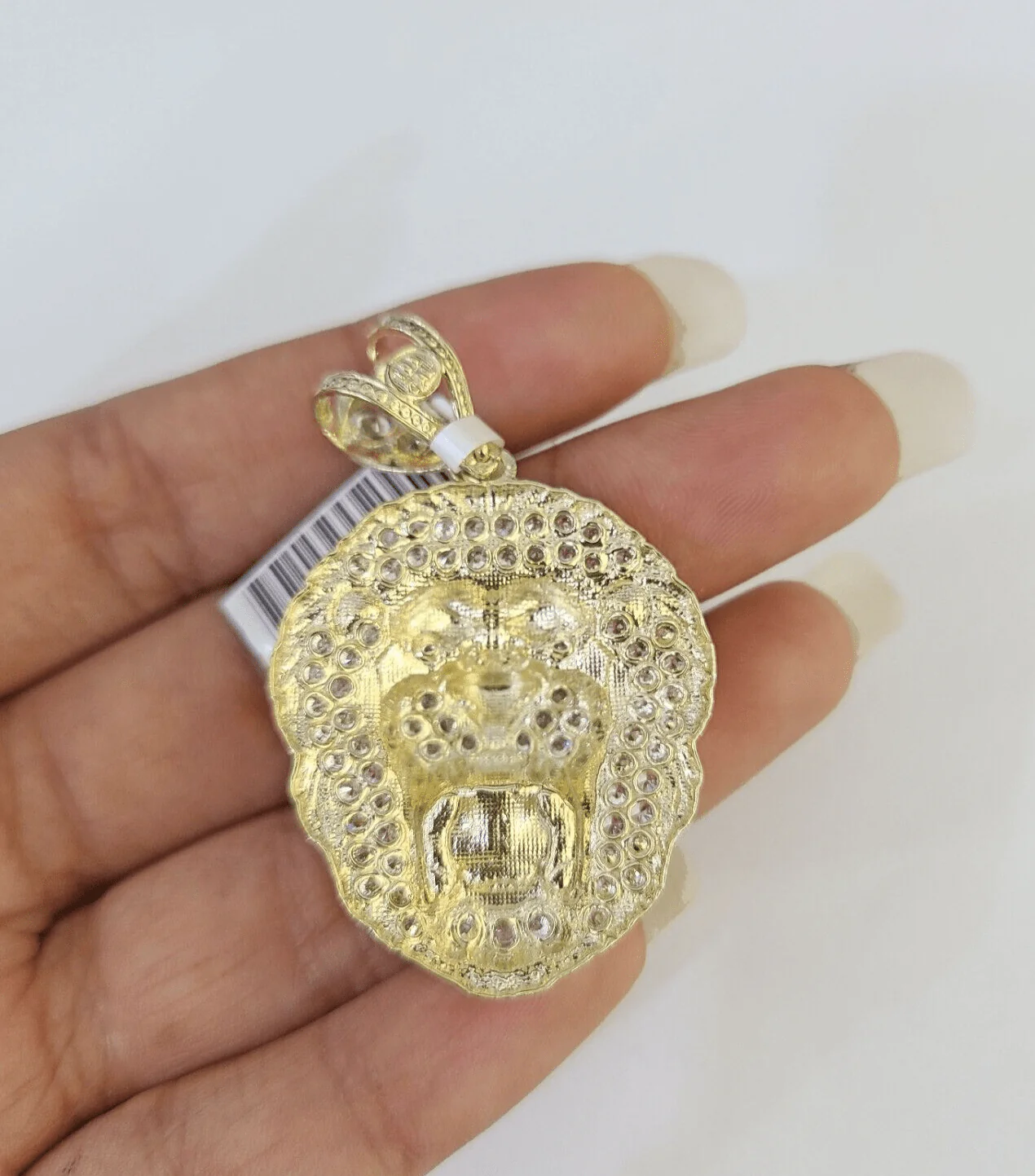 Real 10k Gold Roaring Lion Head Charm Pendant 10kt Yellow Gold For Men's - Image 6
