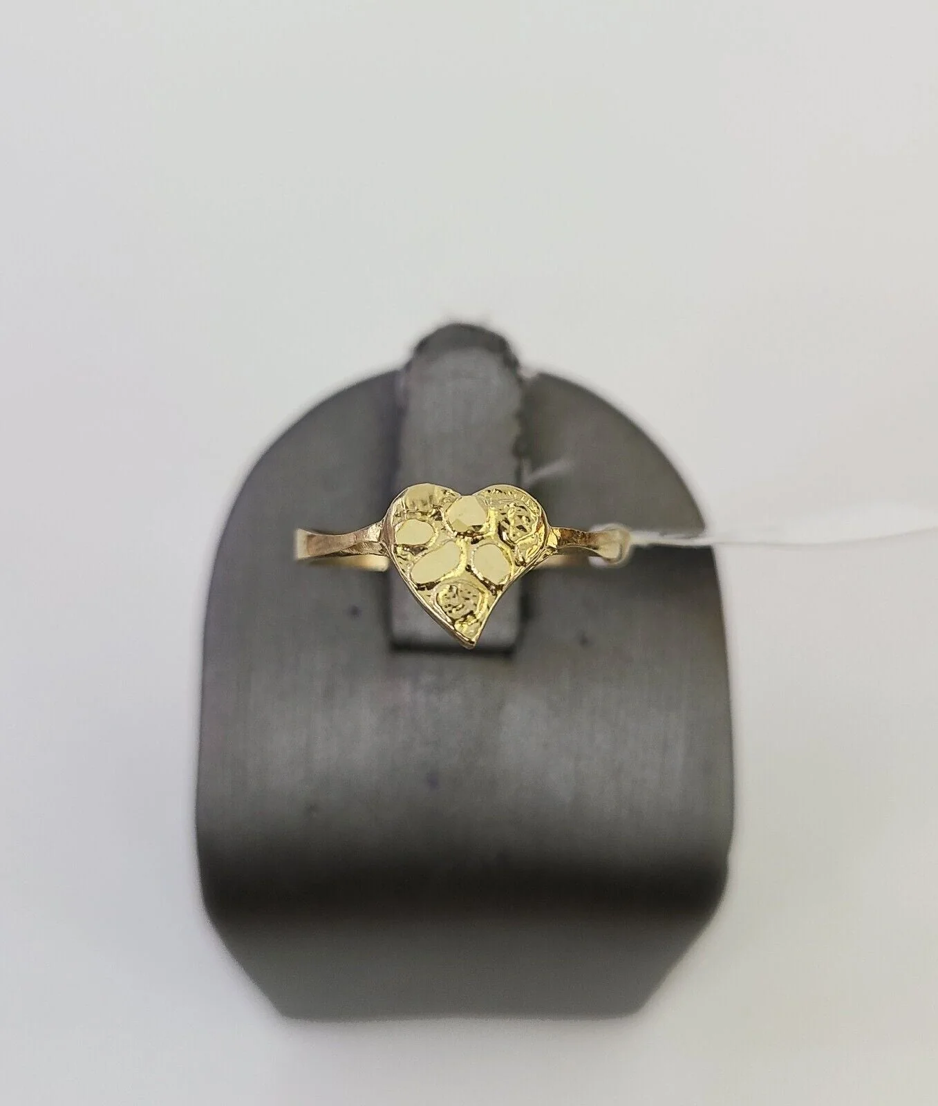 REAL Ring 10k Nugget Heart Ring Yellow Gold Genuine Ladies All Sizes