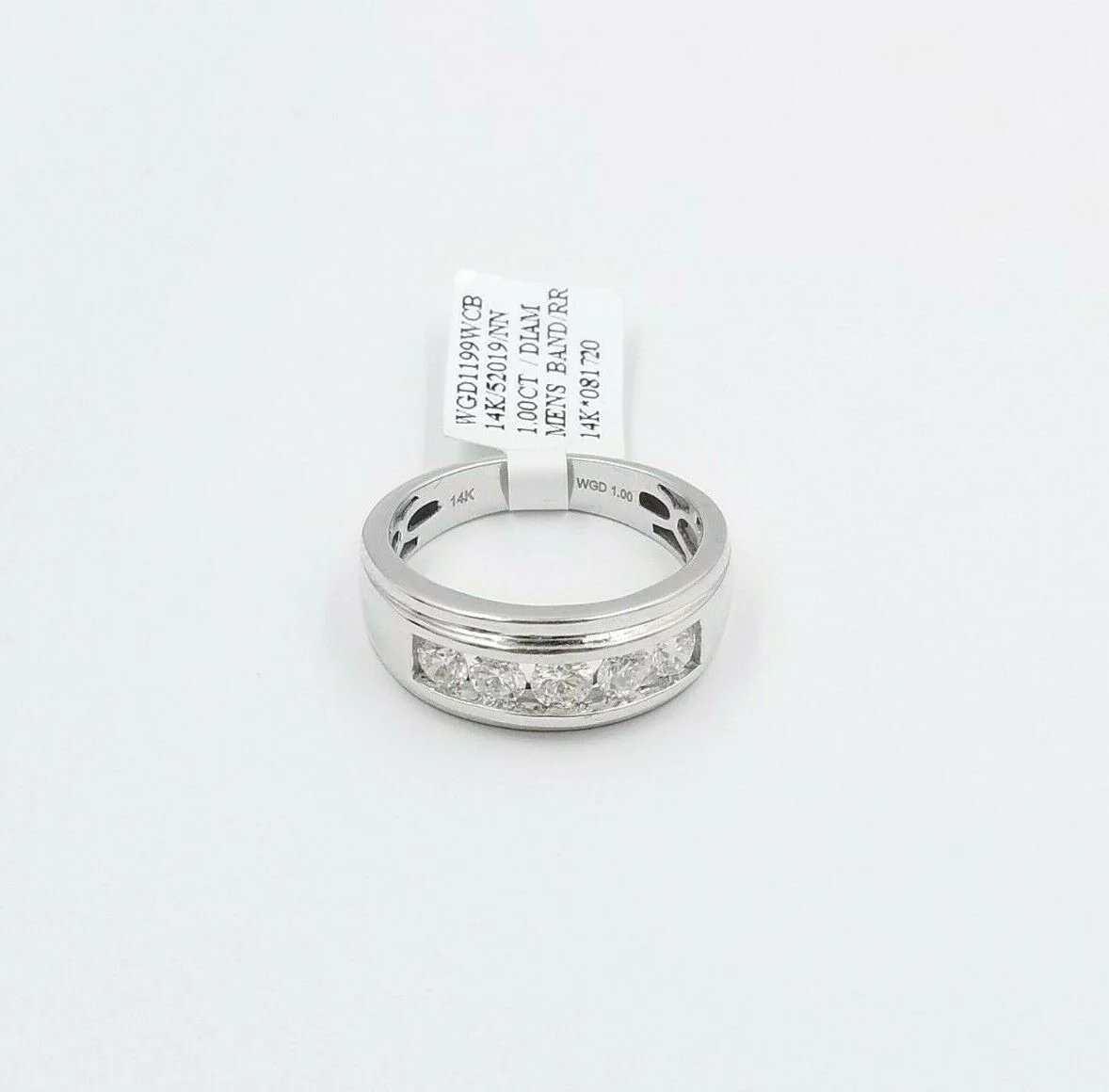 REAL solid 14k Gold Diamond Mens Band Engagement Wedding 1 CT Ring White Yellow Ring Sizes 6,7,8,9,10,11 & 12 - Image 6