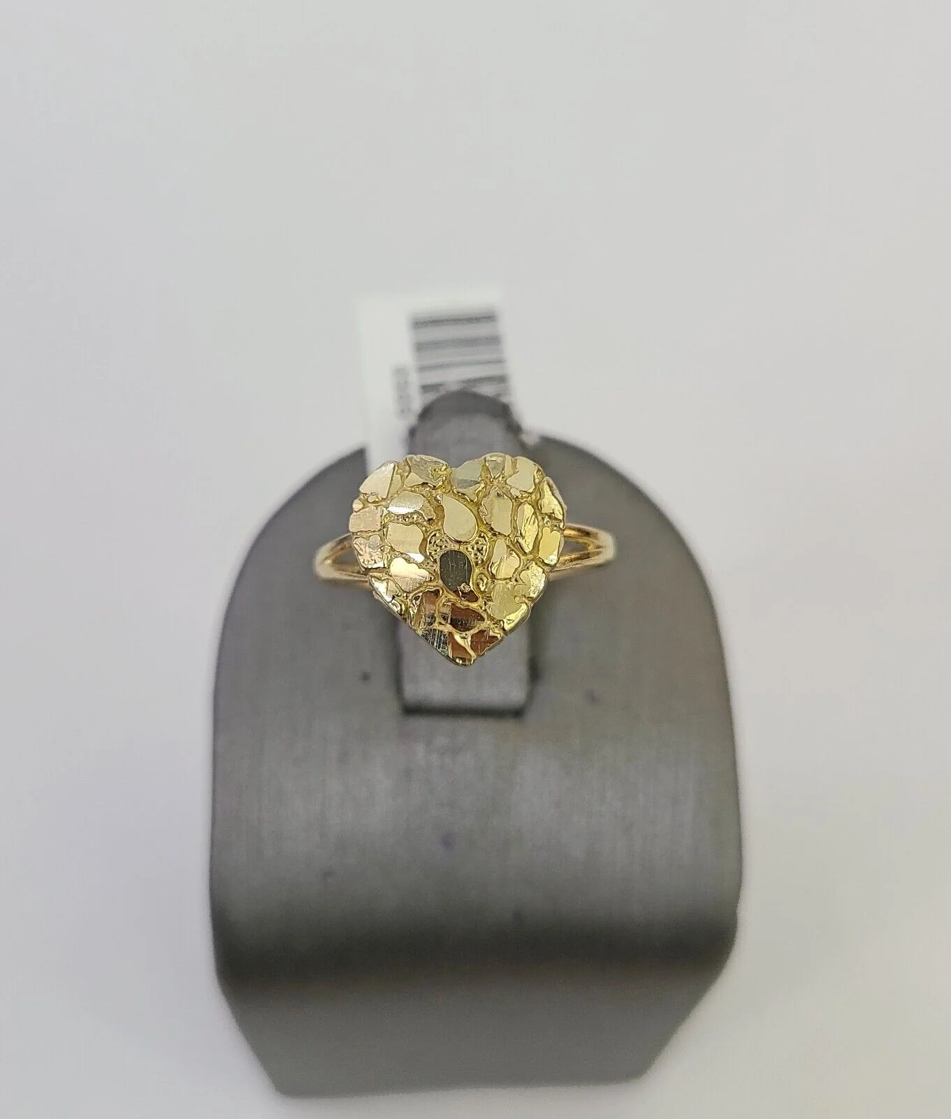 Ring 10k Nugget Heart Ring Yellow Gold REAL Genuine Ladies All Sizes - Image 4