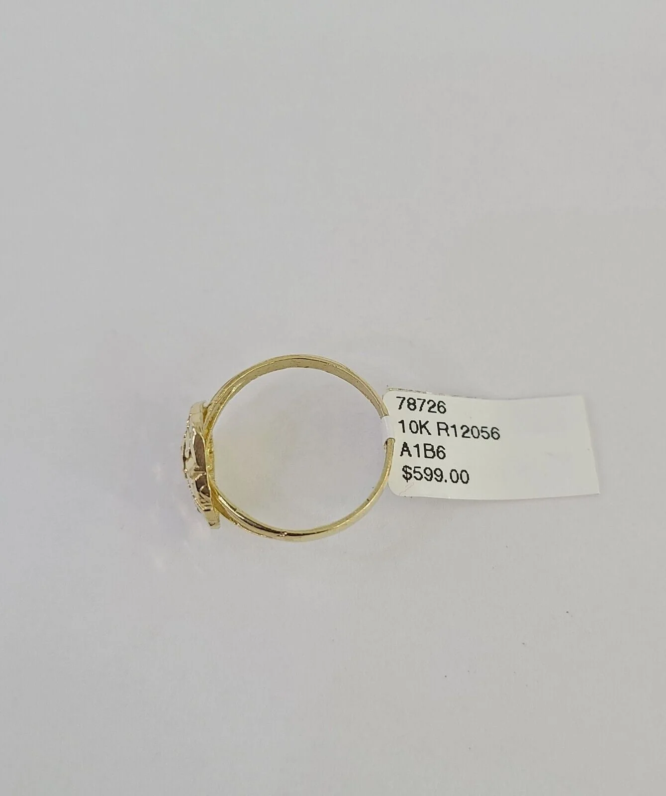 Ring 10k Nugget Heart Ring Yellow Gold REAL Genuine Ladies All Sizes - Image 6