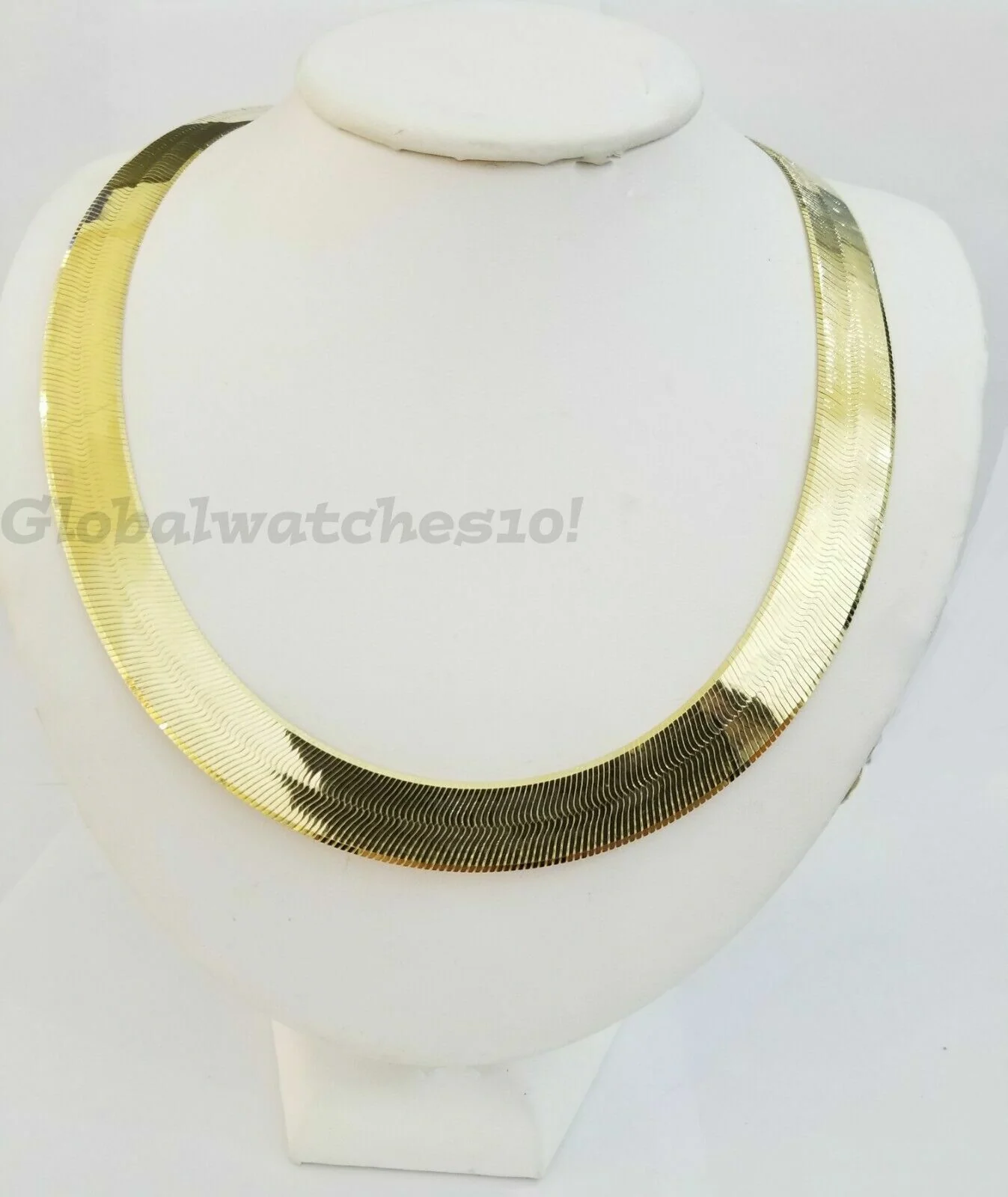 Solid 10K Gold 5mm-15mm Herringbone Necklace Bracelet 16-24" Chain Yellow Gold - Image 5