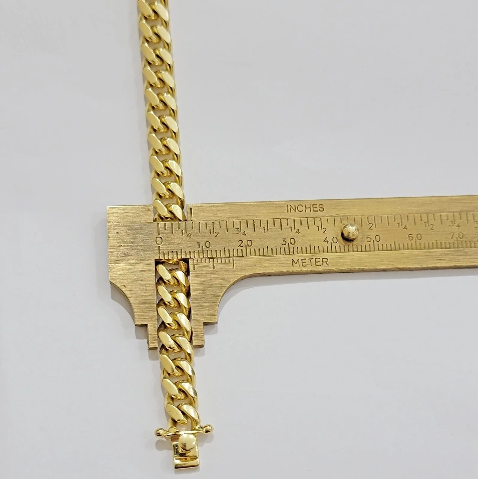 Solid 10k Gold Bracelet Cuban Link 8mm 7.5" Miami Cuben REAL 10k Yellow Gold Men - Image 6