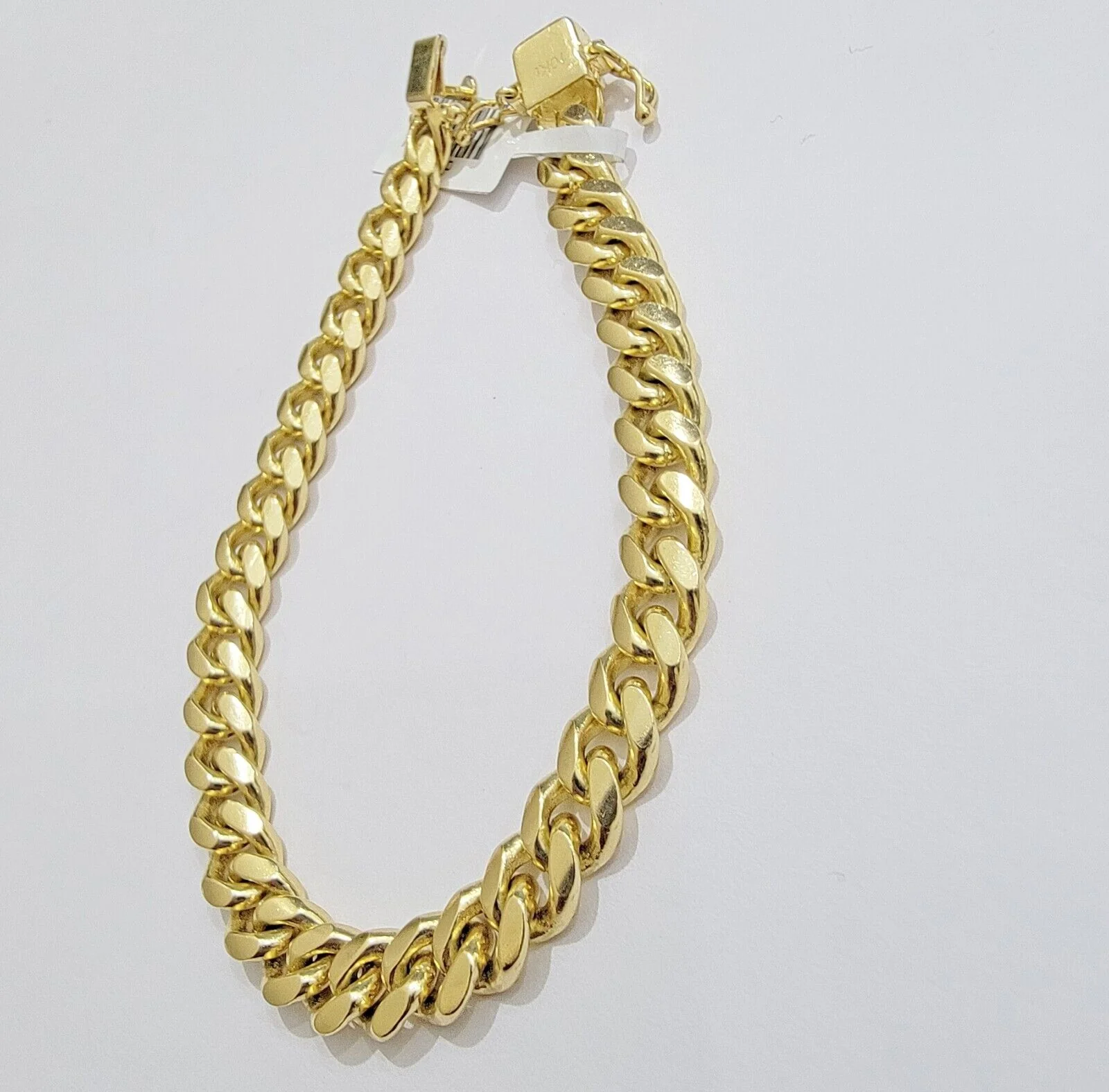 Solid 10k Gold Cuban Link Bracelet 8mm 7" Miami Cuben REAL 10kt Yellow Gold Mens - Image 7