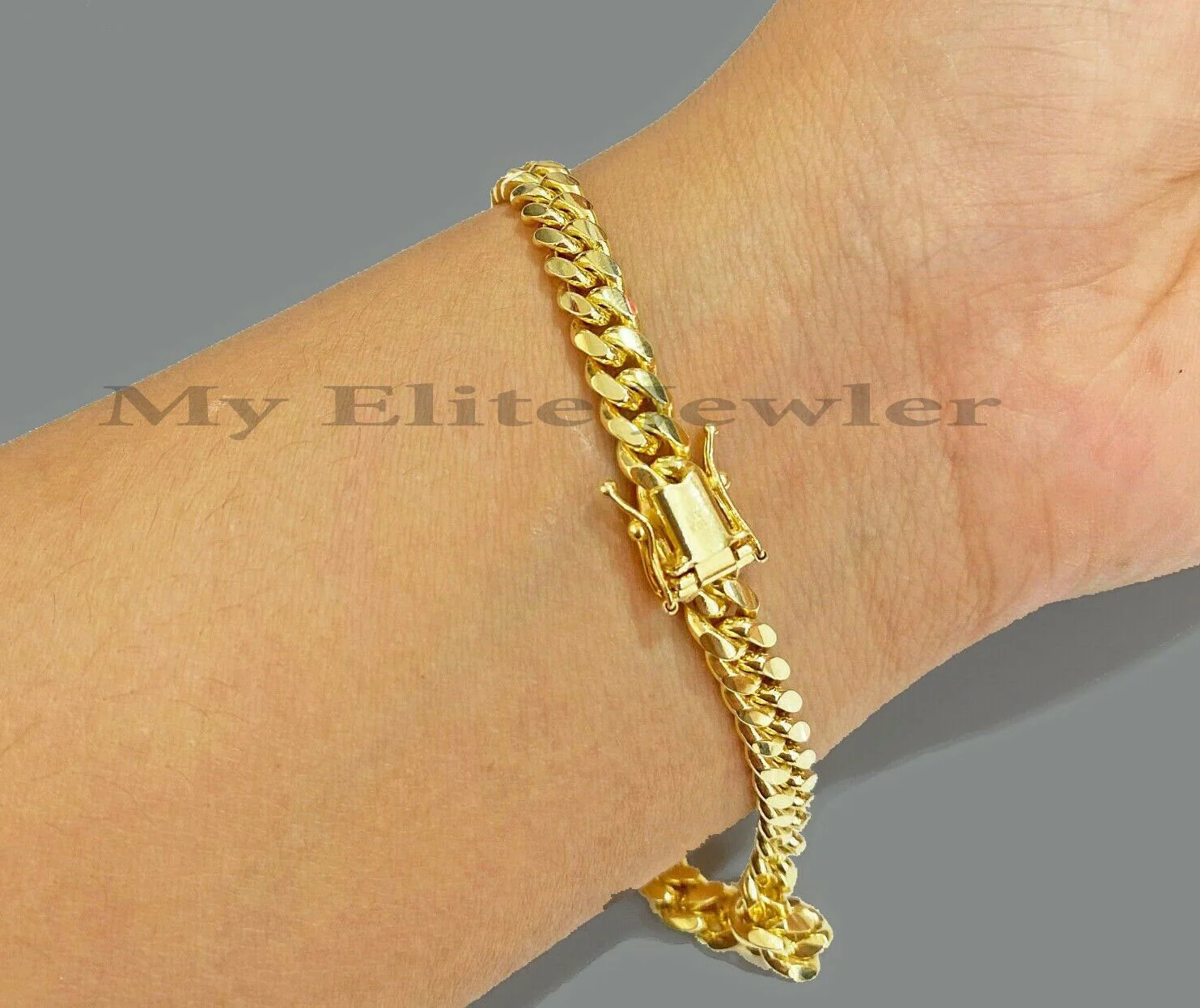 Solid 10k Gold Miami Cuban Link Bracelet 7MM 7.5" 8" 8.5" 9" REAL 10kt Gold Mens - Image 5