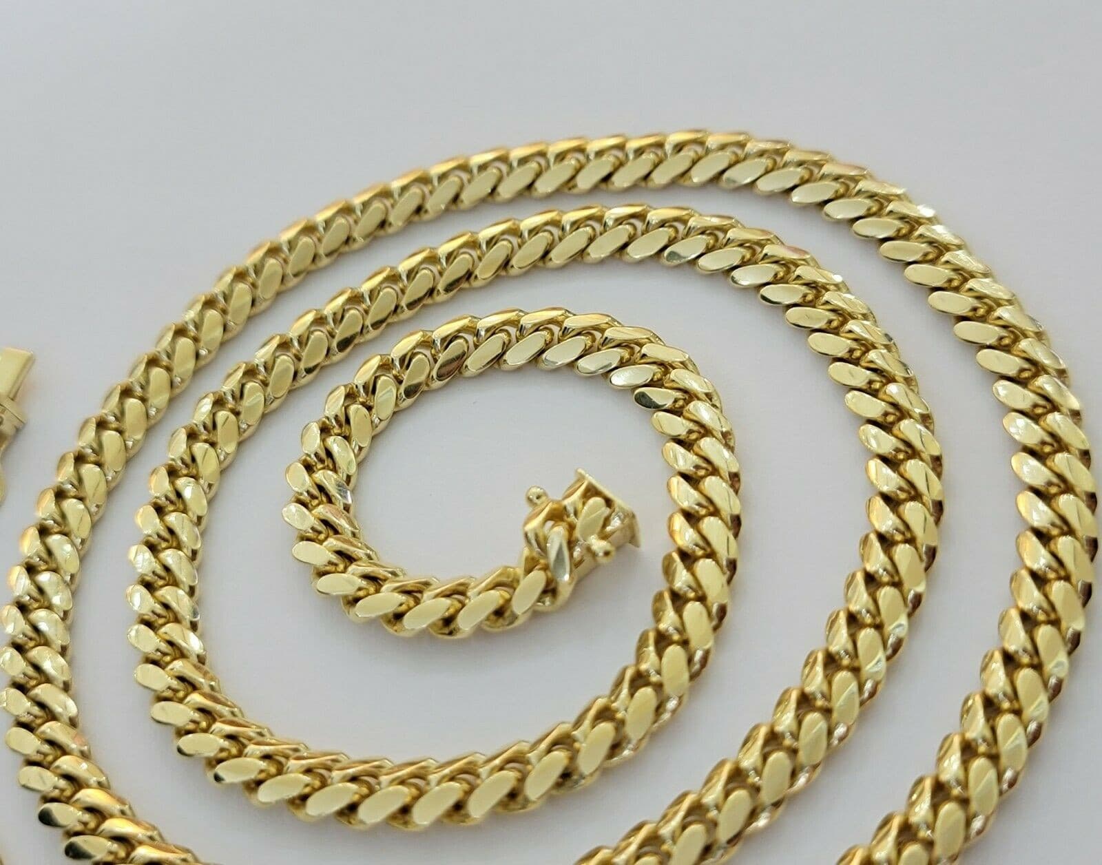 Solid 10k Gold Miami Cuban Solid Links Chain 24" 6mm Men Necklace 10kt Gold REAL - Image 7