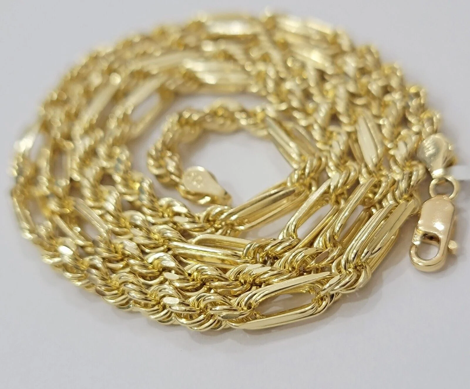 Solid 10k Gold Milano Rope Chain Necklace 22" 4.5mm Men's 10kt Yellow Gold, REAL - Image 6