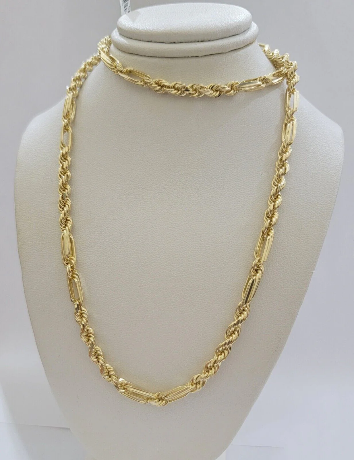 Solid 10k Gold Milano Rope Chain Necklace 28" 4.5mm Men's 10kt Yellow Gold, REAL - Image 5