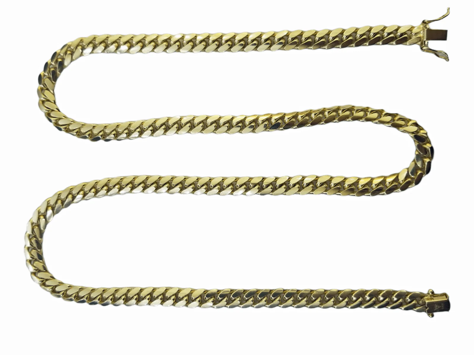 SOLID 10K Yellow Gold Miami Cuban Link Chain 24"Inch 7mm Box Lock Necklace REAL - Image 5