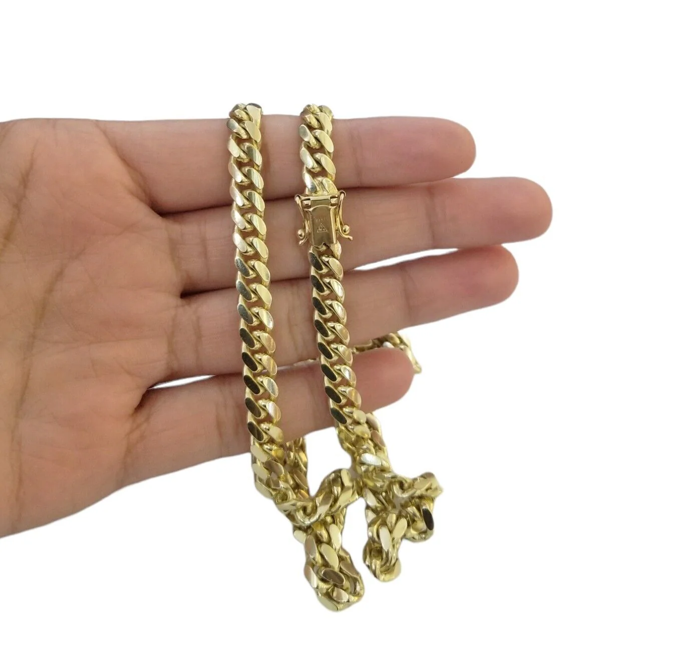 SOLID 10K Yellow Gold Miami Cuban Link Chain 24"Inch 7mm Box Lock Necklace REAL - Image 7