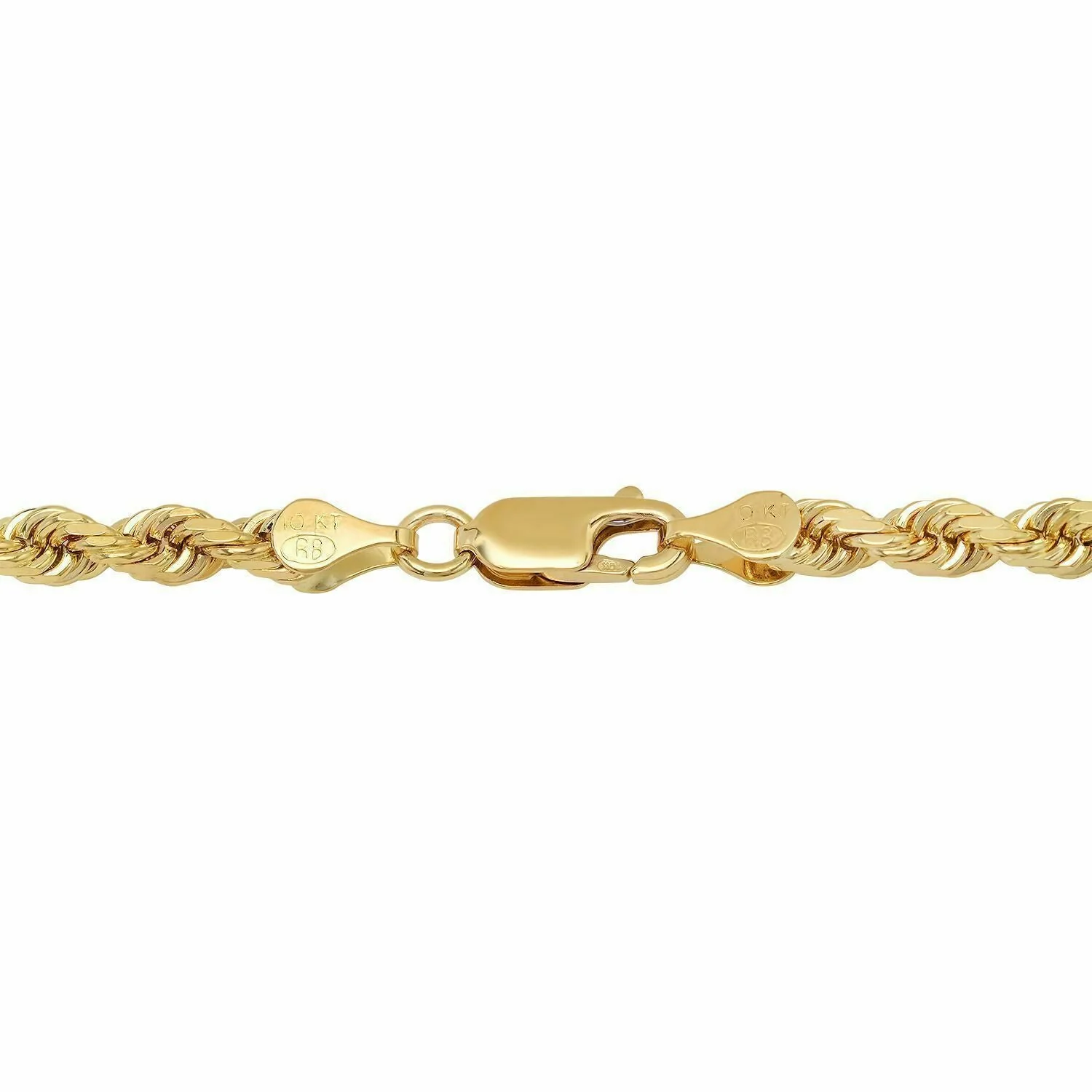 Solid 10k Yellow Gold Rope Chain 1mm-10mm Diamond Cut Pendant Necklace16"-30" - Image 18