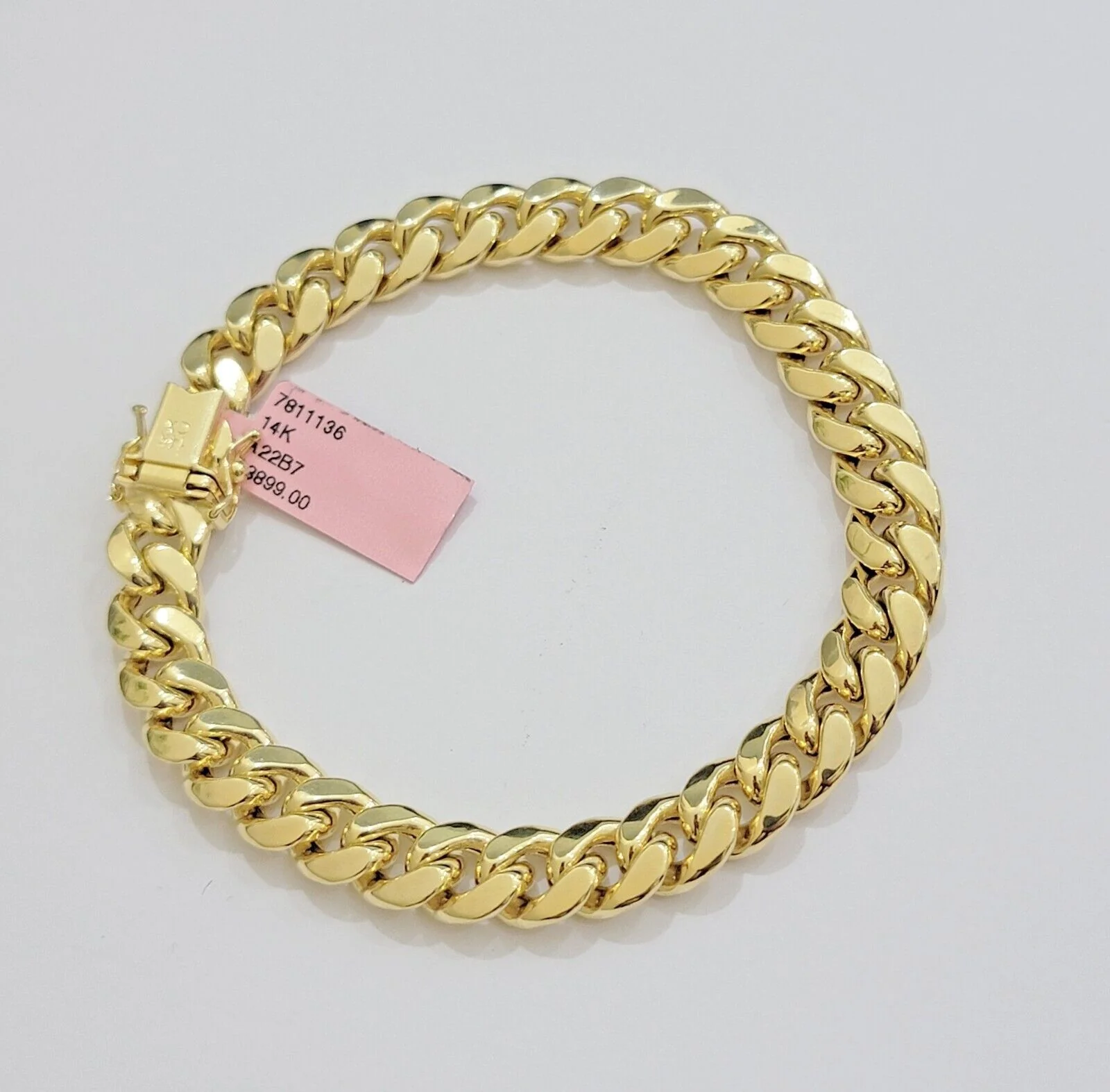 Solid 14k Gold Bracelet 9mm Miami Cuban Link 8 inch Mens Real 14kt Yellow Gold - Image 5
