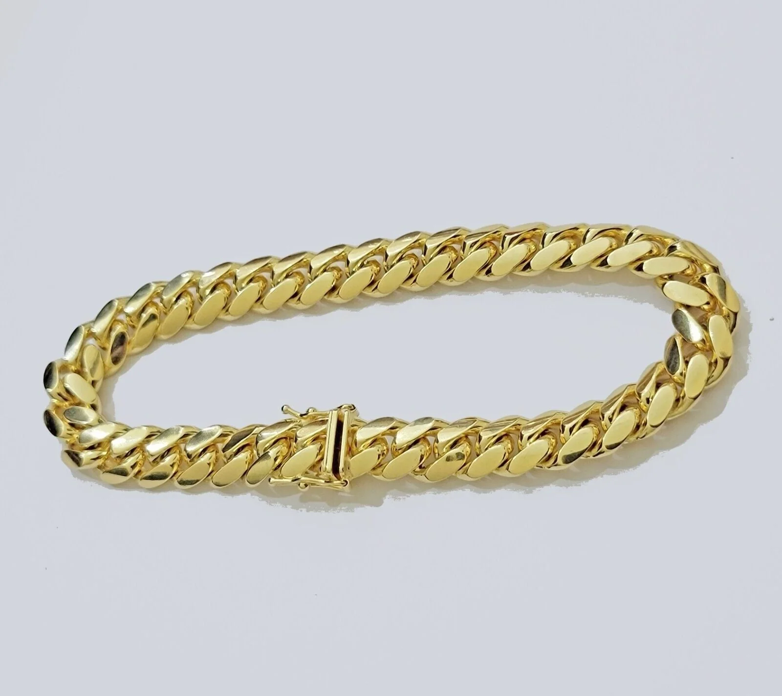 Solid 14k Gold Bracelet 9mm Miami Cuban Link 8 inch Mens Real 14kt Yellow Gold - Image 6