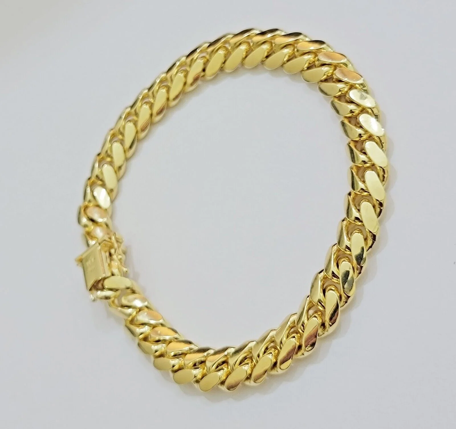 Solid 14k Gold Bracelet 9mm Miami Cuban Link 8 inch Mens Real 14kt Yellow Gold - Image 7