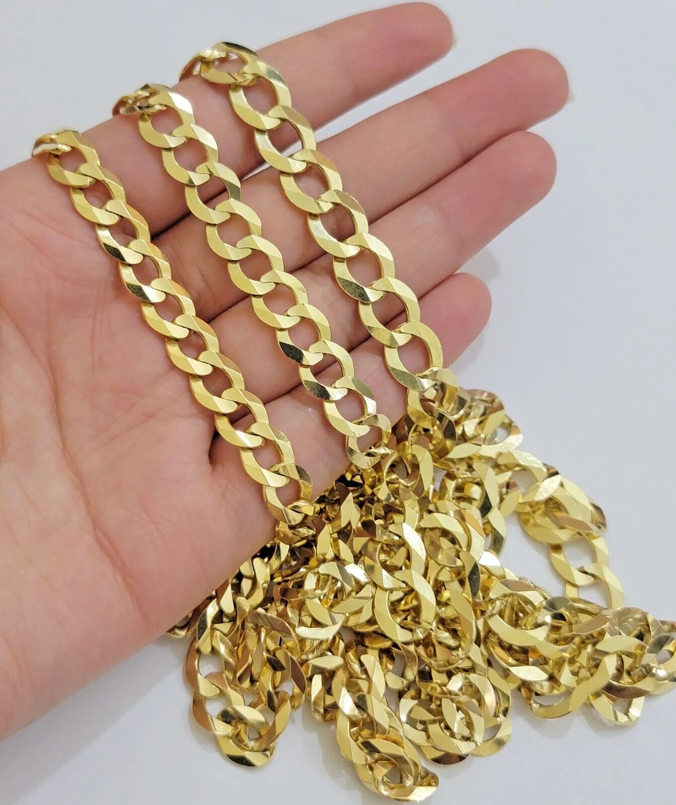 SOLID 14k Gold Necklace Cuban Curb Link Chain 9mm 10mm 11mm 18-30 Inch REAL 14kt - Image 10