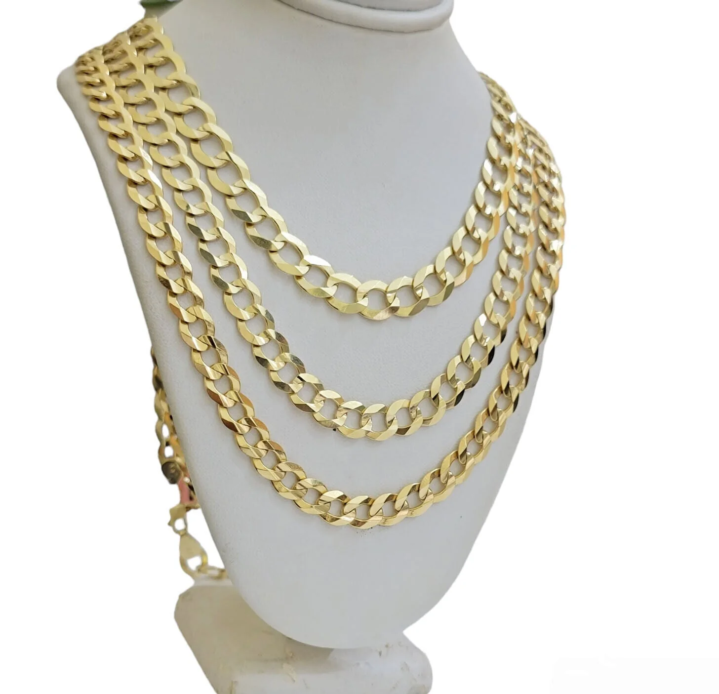 SOLID 14k Gold Necklace Cuban Curb Link Chain 9mm 10mm 11mm 18-30 Inch REAL 14kt - Image 6