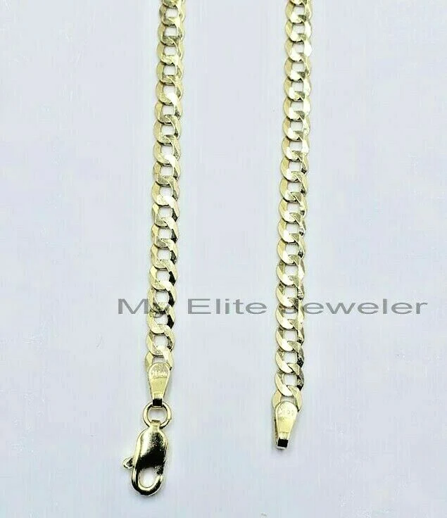 Solid 14k Yellow Gold Chain Necklace Cuban Curb Link Men Ladies 2-4mm 18-28 Inch - Image 7