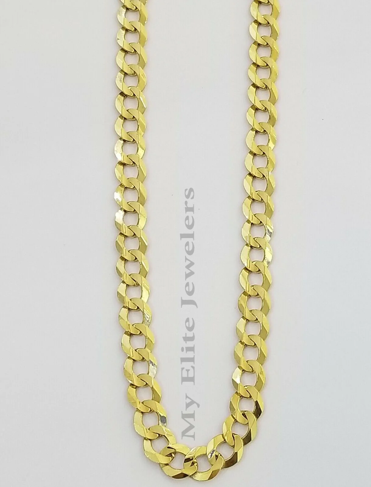 Solid 14k Yellow Gold Cuban Curb Link Chain 9mm Necklace 22" Real Gold Sale - Image 3