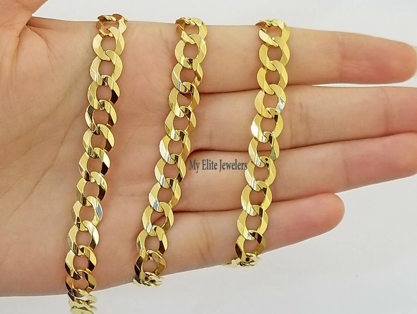 Solid 14k Yellow Gold Cuban Curb Link Chain 9mm Necklace 22" Real Gold Sale - Image 5