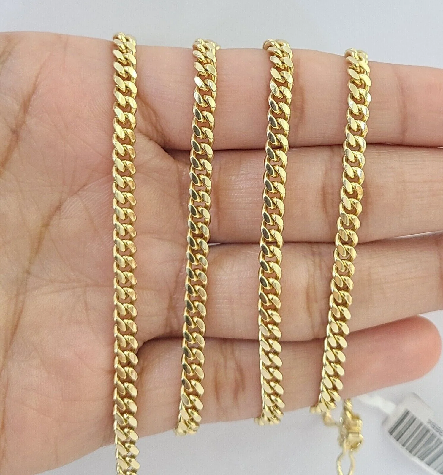 Solid 14k yellow Gold Miami Cuban link chain 24 Inch 4mm Necklace STRONG Links - Image 5