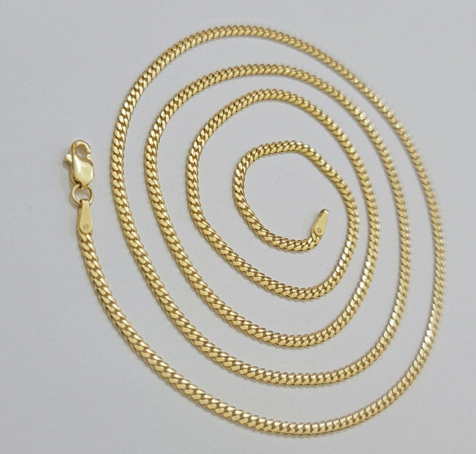 Solid 18k Gold Necklace Chain Miami Cuban Link 2.5mm 22 Inch Real 18kt Men Women - Image 6