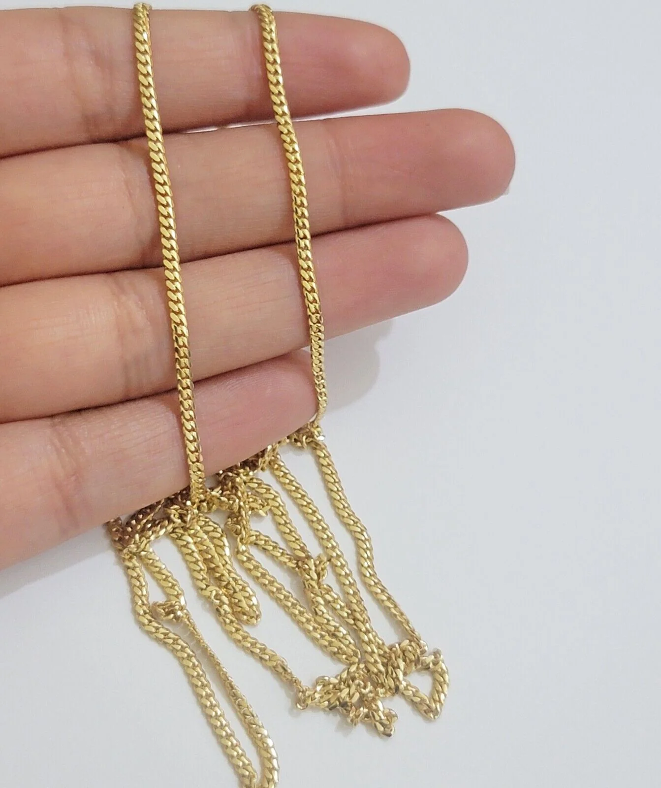 Solid 18k Gold Necklace Chain Miami Cuban Link 2mm 24 Inch Real 18kt Yellow Gold - Image 11