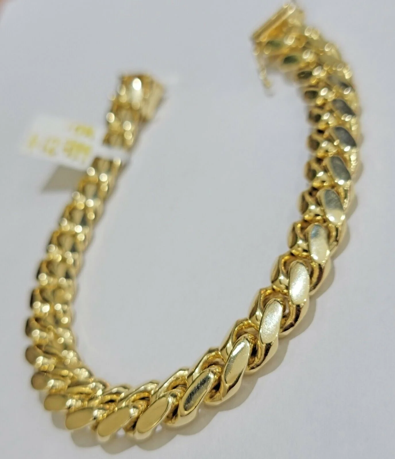 Solid Gold Cuban Link Bracelet 10mm 8.5" 10k Yellow Gold Miami Cuban Box Lc REAL - Image 2