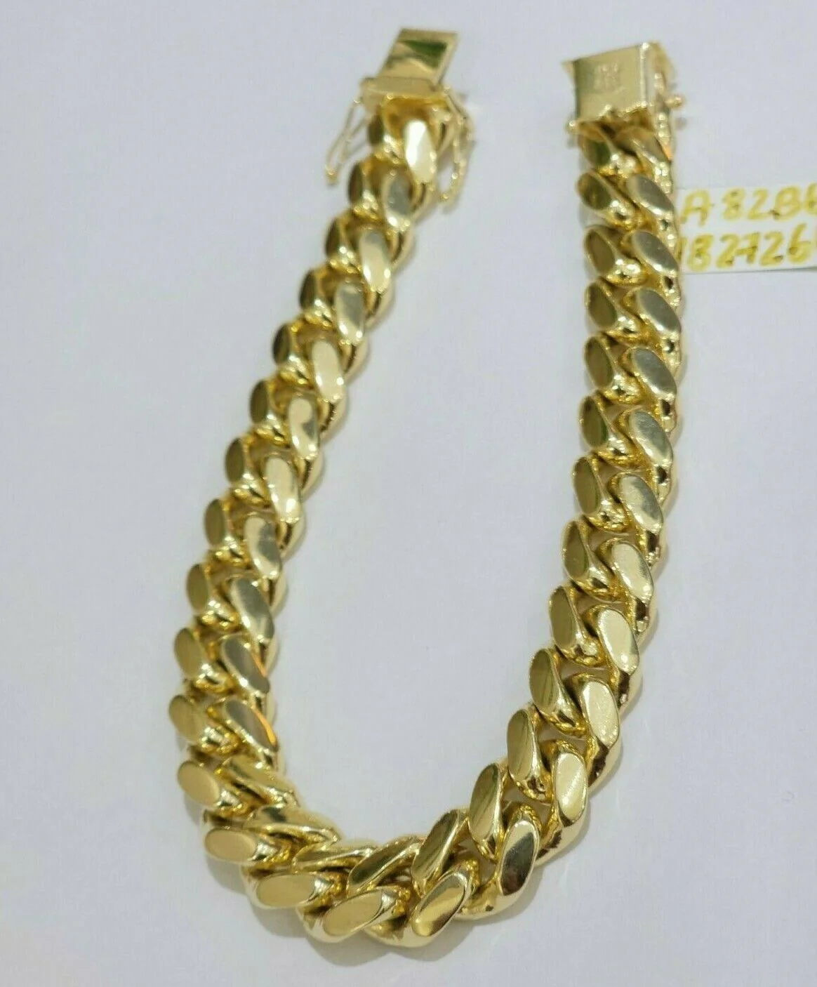 Solid Gold Cuban Link Bracelet 10mm 8.5" 10k Yellow Gold Miami Cuban Box Lc REAL - Image 3