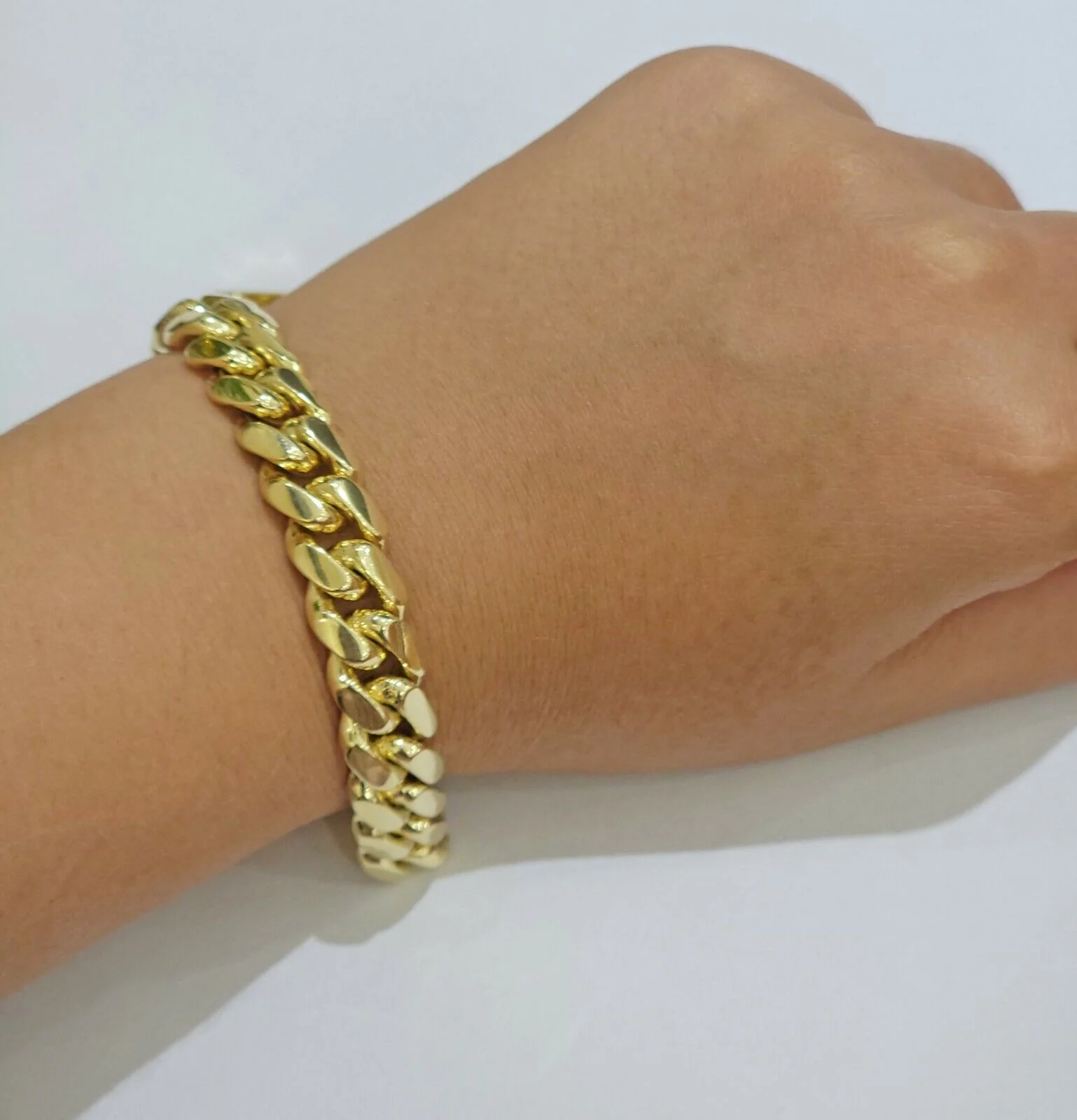Solid Gold Cuban Link Bracelet 10mm 8.5" 10k Yellow Gold Miami Cuban Box Lc REAL - Image 6