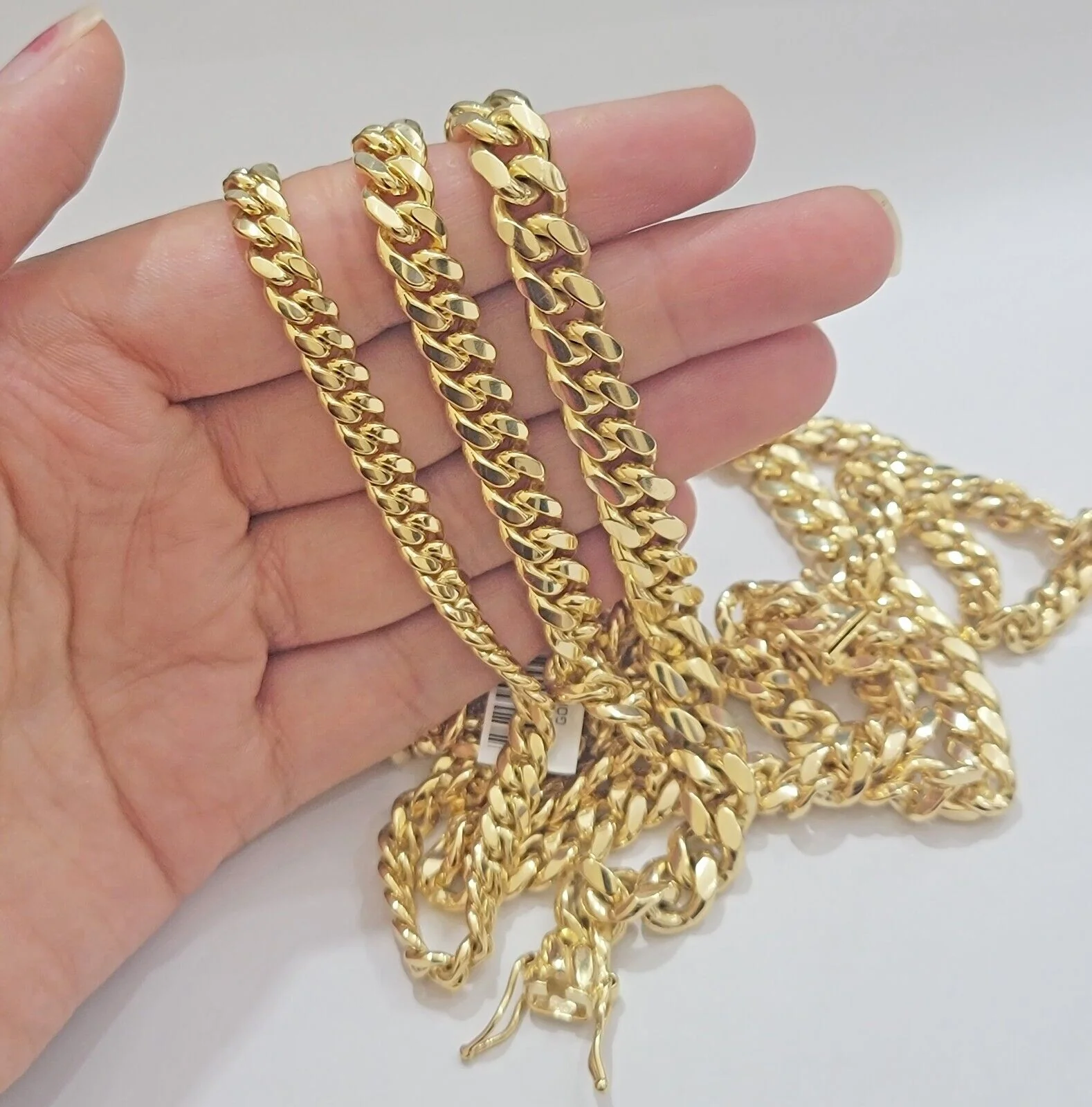 Solid Real 14k Gold Miami Cuban Link Chain Necklace 6mm 7mm 20" 22" 24" 14kt Men - Image 2