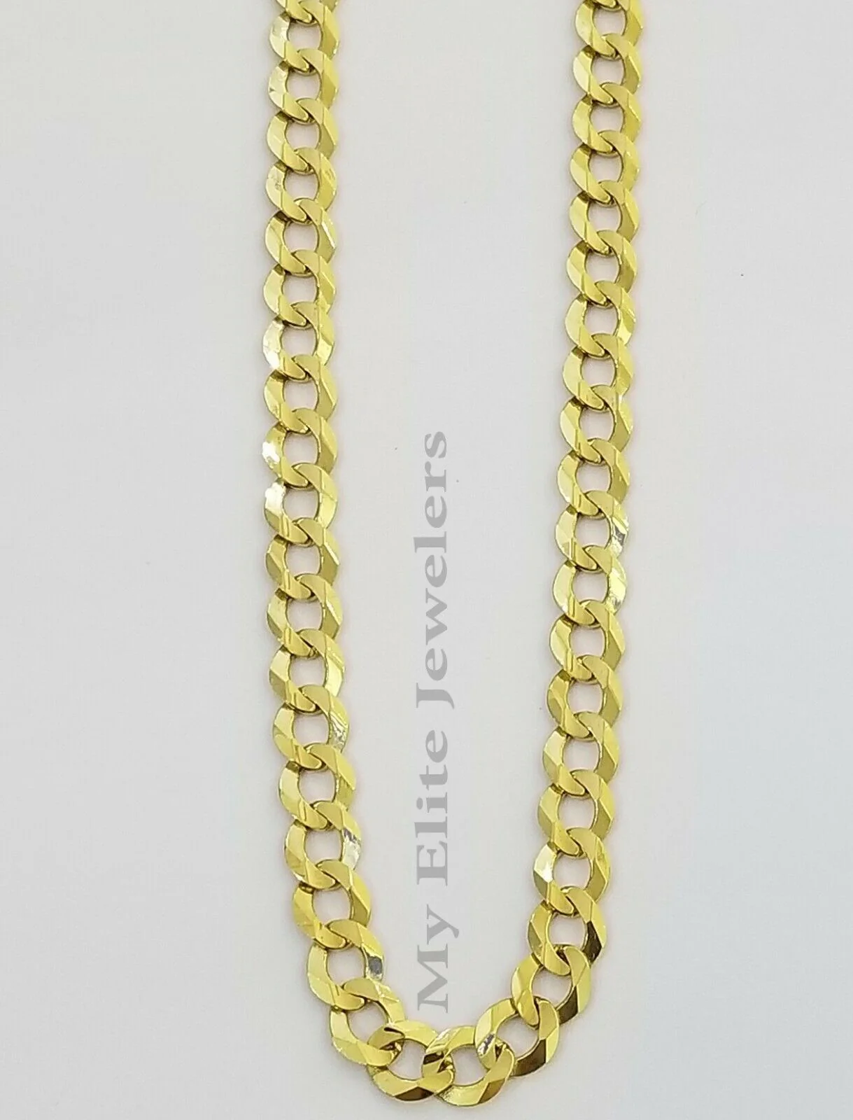 Solid Real 14k Yellow Gold Cuban Link Chain 9mm 20"- 30" 14kt Mens Curb Necklace - Image 3