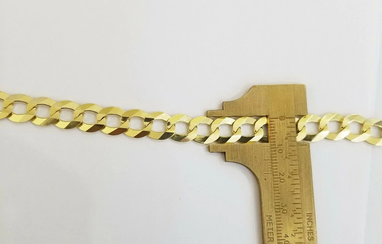 Solid REAL Yellow Gold 14k Gold Cuban Curb Link Chain 24 inch Necklace 10mm - Image 3