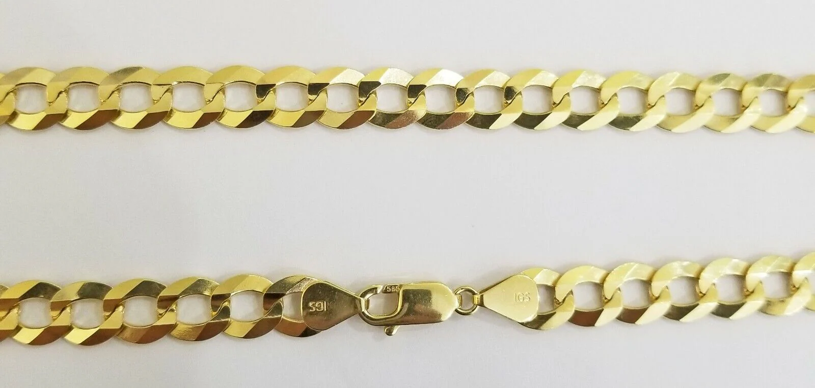 Solid REAL Yellow Gold 14k Gold Cuban Curb Link Chain 24 inch Necklace 10mm - Image 7