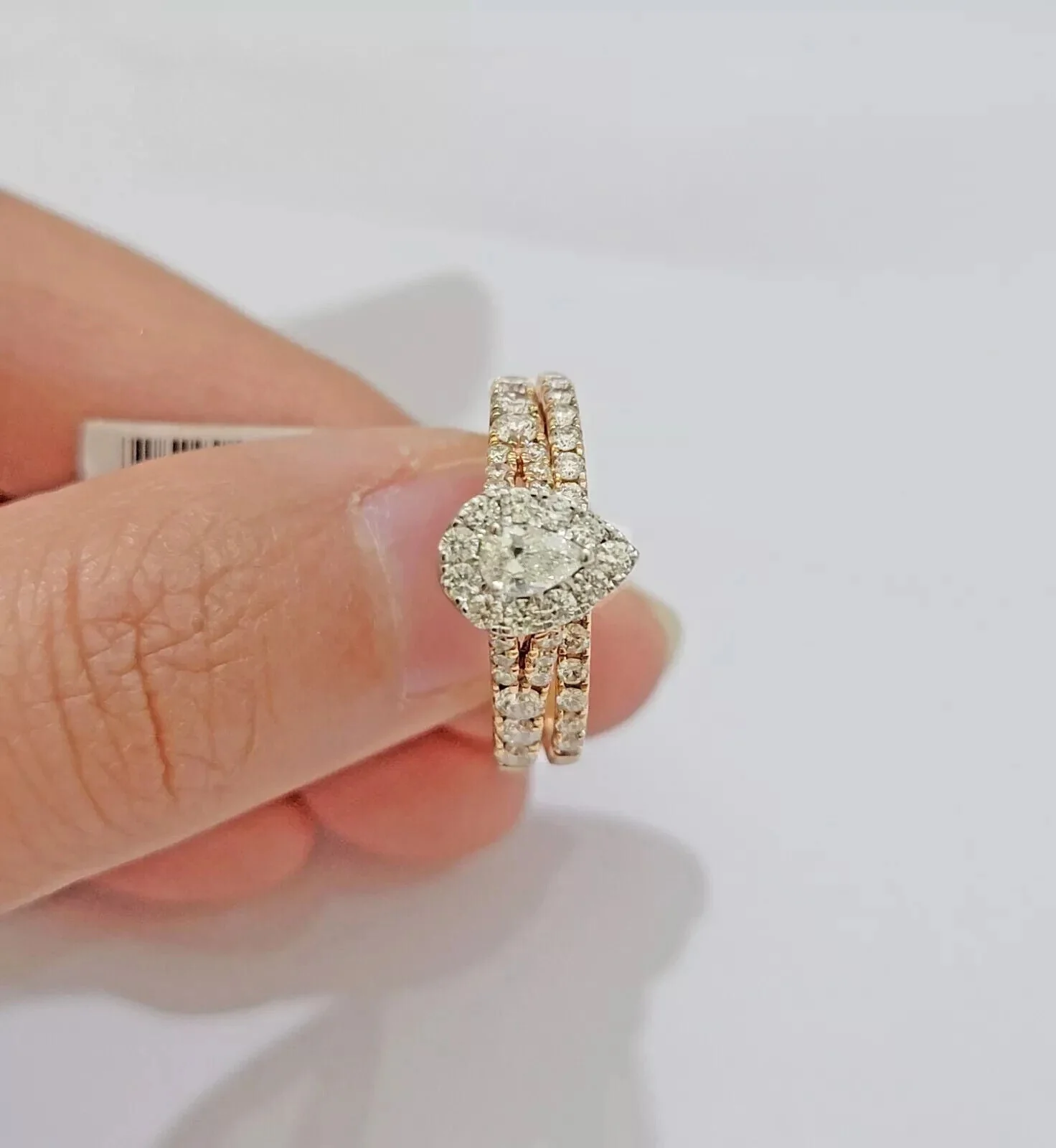 Tear Drop / Pear shape Ladies Diamond Ring GENUINE 1CT Diamond 14k Rose Gold SET Ring Sizes 6,7,8,9,10,11 & 12 - Image 3